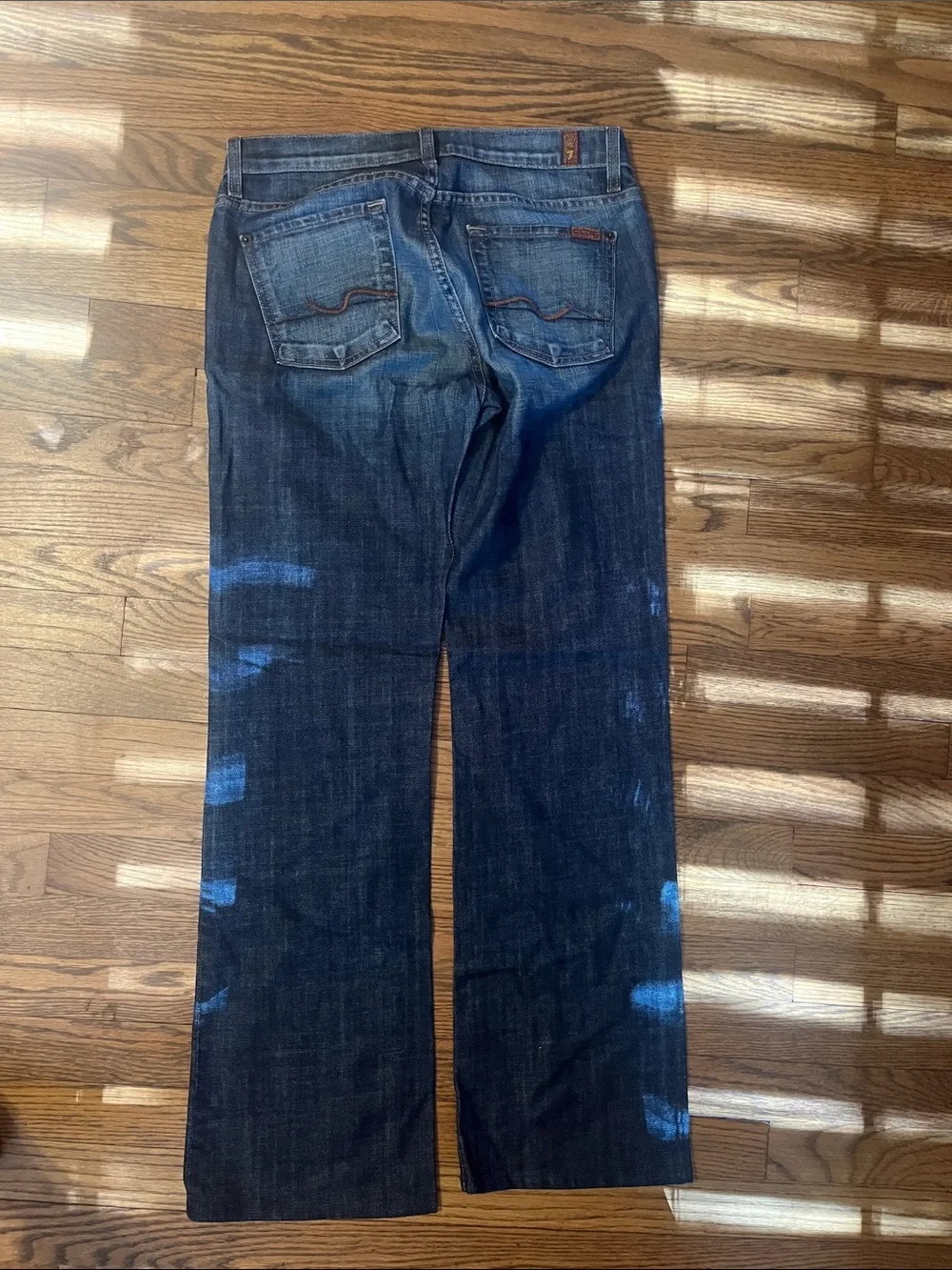 7 For All Mankind Men’s Bootcut Jeans in Dark Blue